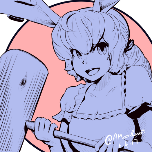 Seiran holding a mochi mallet